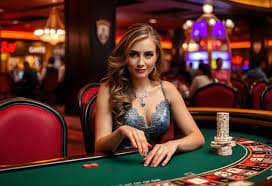 agenbeting Ceme Online dealer in live studio shuffling cards and preparing deck for next hand